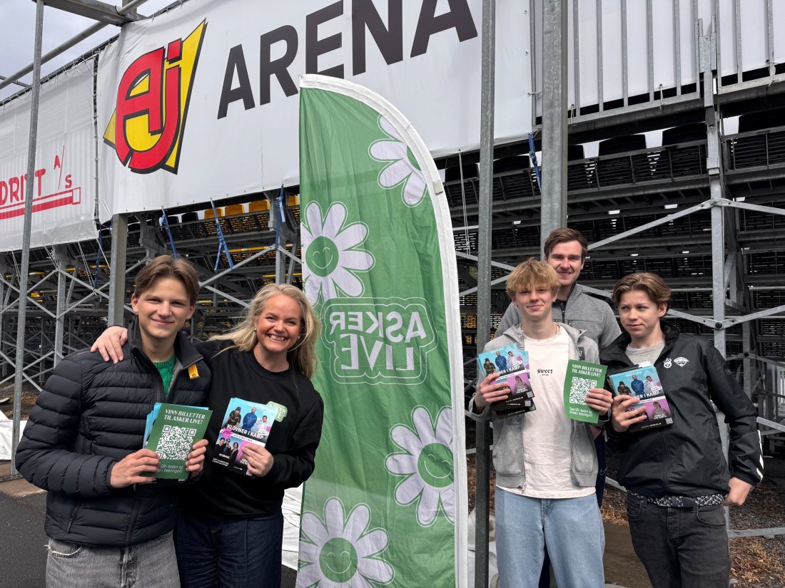 Asker Live: Festivalsjef Elise Hatlø satte farge på arrangementet med flyers - hvor alle Bærum-medlemmer som kjøper festivalpass også støtter klubben