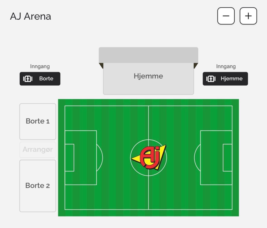 AJ Arena: Alle Bærum-supportere skal ha billett på hovedtribunen - Kanarifansen henvises til bortetribunene på kortsiden